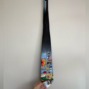 Looney Tunes Bugs Bunny Black and Blue Tie